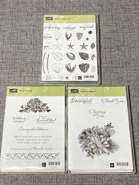 NEW 3 Stampin Up Cling Stamp Sets